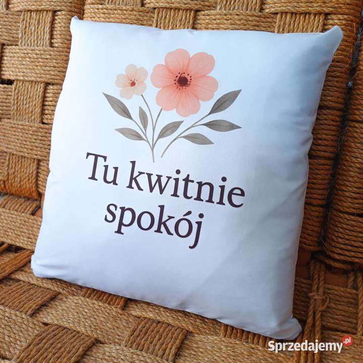 Poduszka z nadrukiem zabawny tekst 38x38 Idealna Dębna