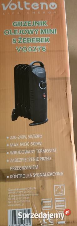 Volteno grzejnik olejowy 500 W z termostatem i wielkopolskie