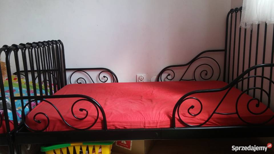 Łóżko MINNEN dziecięce rosnące z IKEA czarne Wrocław