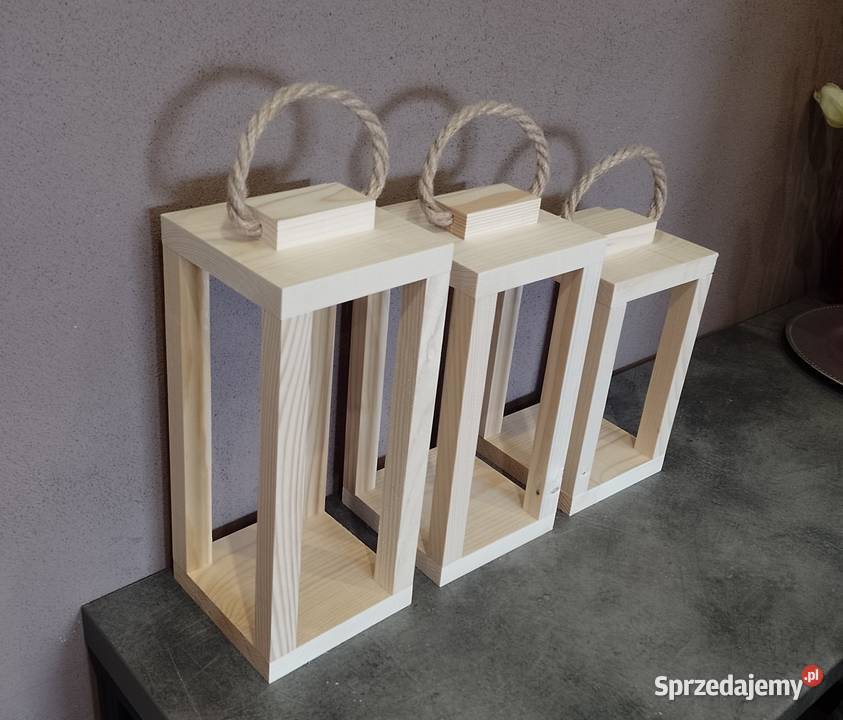 Lampion z drewna latarnia świecznik baza Roczyny sprzedam