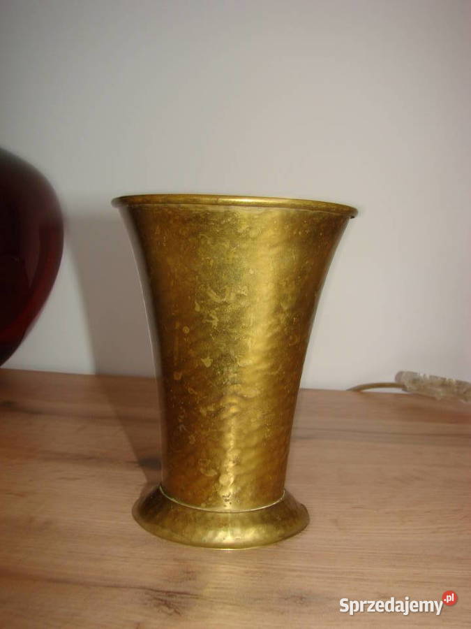 mosiężny młotkowany puchar pomorskie Pruszcz Gdański