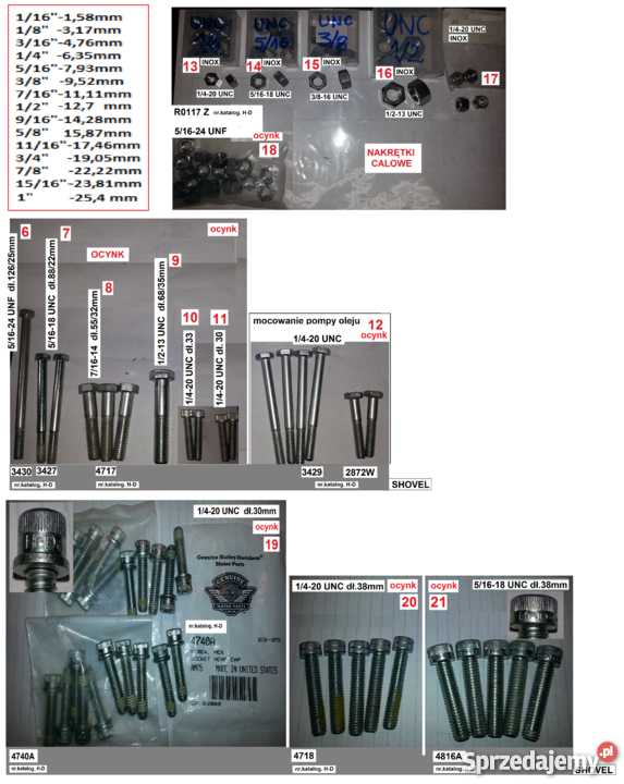 HARLEY DAVIDSON SHOVELHEAD EVO SPORTSTER części kujawsko-pomorskie