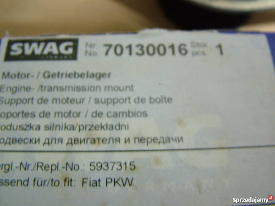 Fiat Uno Poduszka Silnika tuleje i poduszki Turek