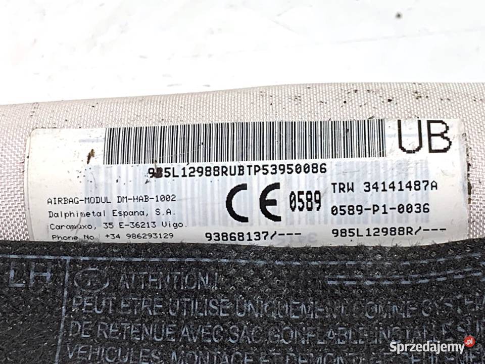 KURTYNA POWIETRZNA LEWY RENAULT TRAFIC III Powietrza