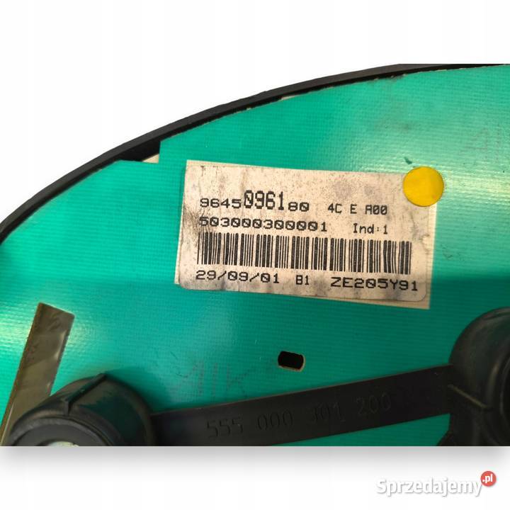 LICZNIK ZEGARY 9645096180 Peugeot 206 11 14 8V lubelskie Chełm