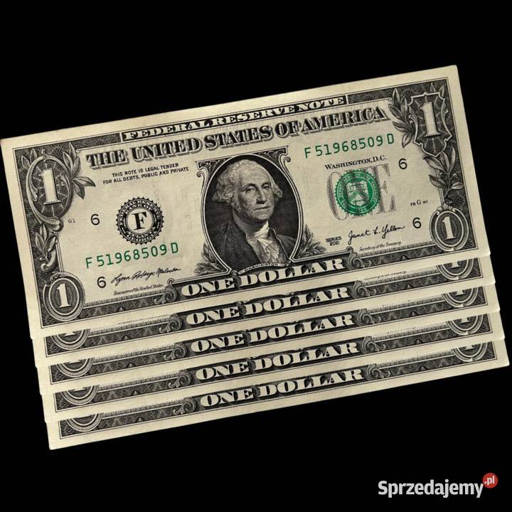 Pakiet 100 banknotów o nominale 1 USD UNC Warszawa