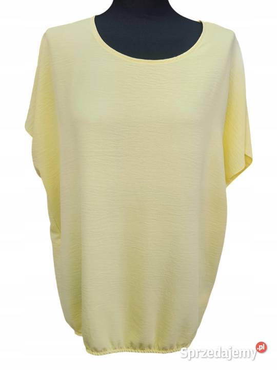 Top bluzka gumka Plus Size żółty 52 biust 122 Wieluń