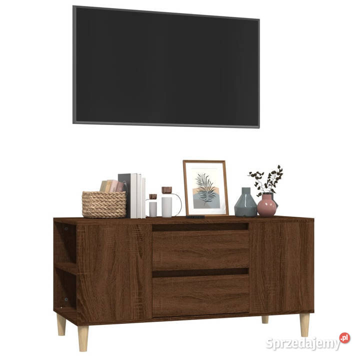 Szafka pod TV brązowy dąb 102x445x50 WM819603 mazowieckie Warszawa