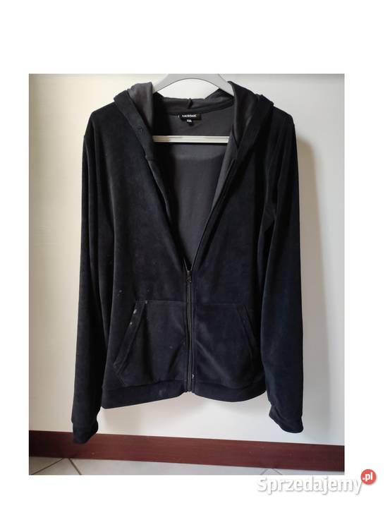 welurowa zasuwana bluza z kapturem mięciutka Kielce