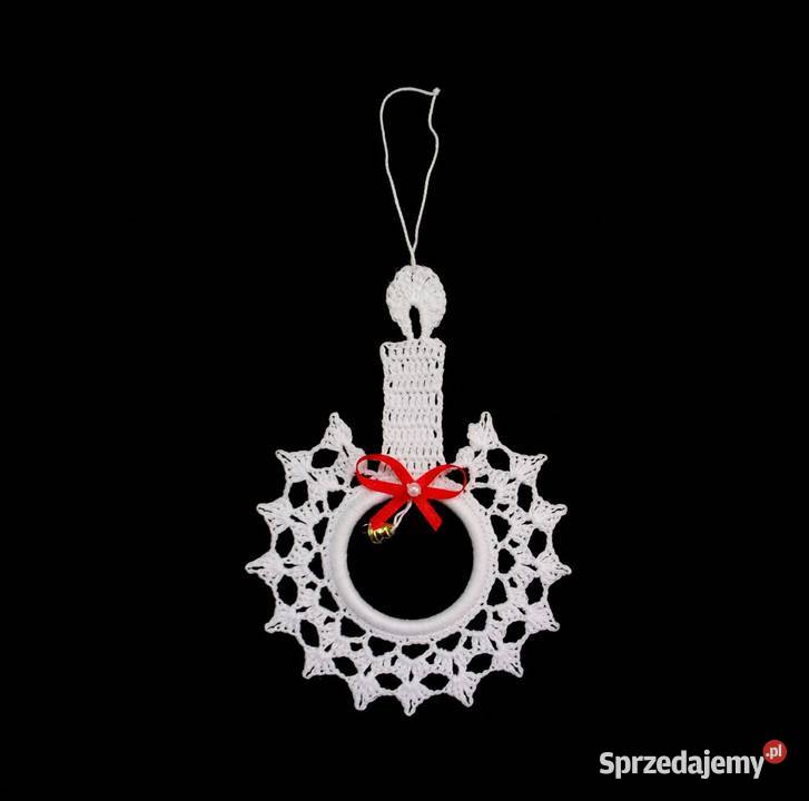 Zawieszka ozdoba szydełkowa na choinkę 13x10 Kluczbork