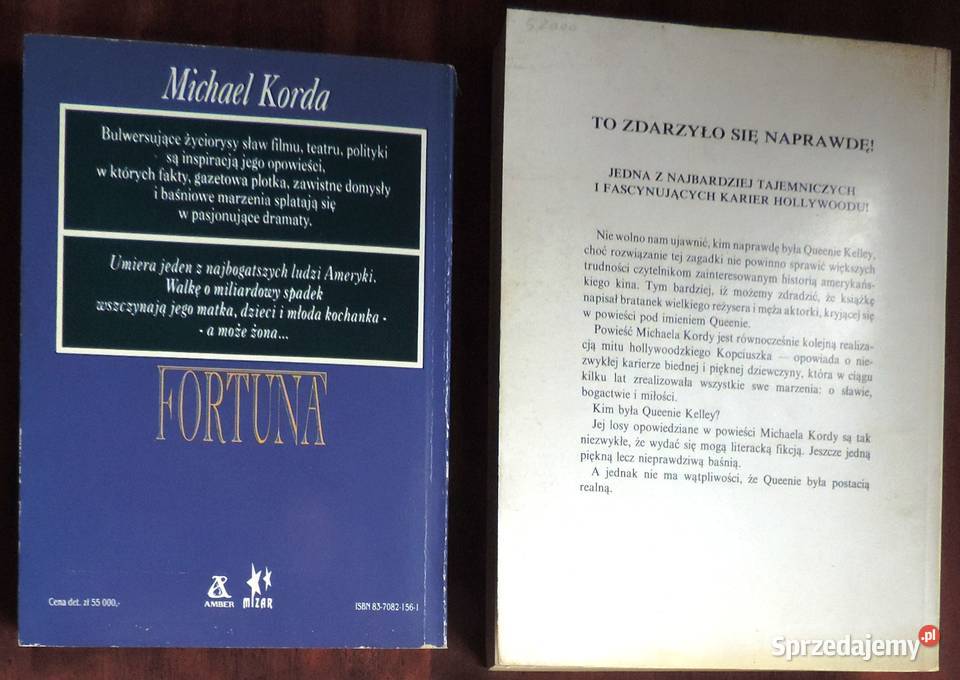 Michael Korda Fortuna Queenie seria Klasyka Rok wydania 1993 Piotrków Trybunalski