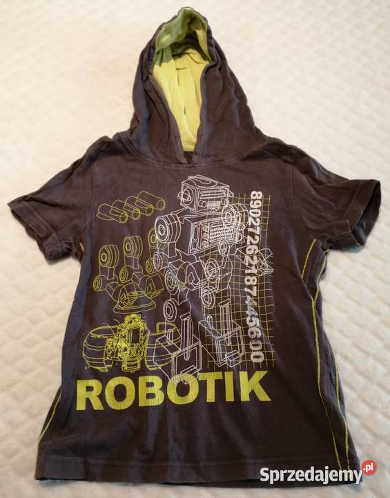 Koszulka z kapturem krótki rękaw robot 104 FF Czeladź