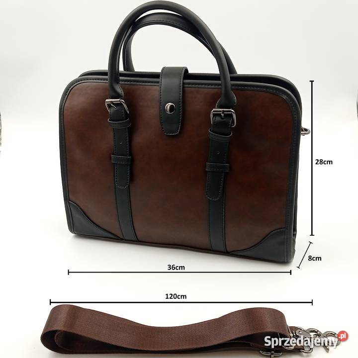 Teczka aktówka torba biznesowa skórzana na ramie Na ramię