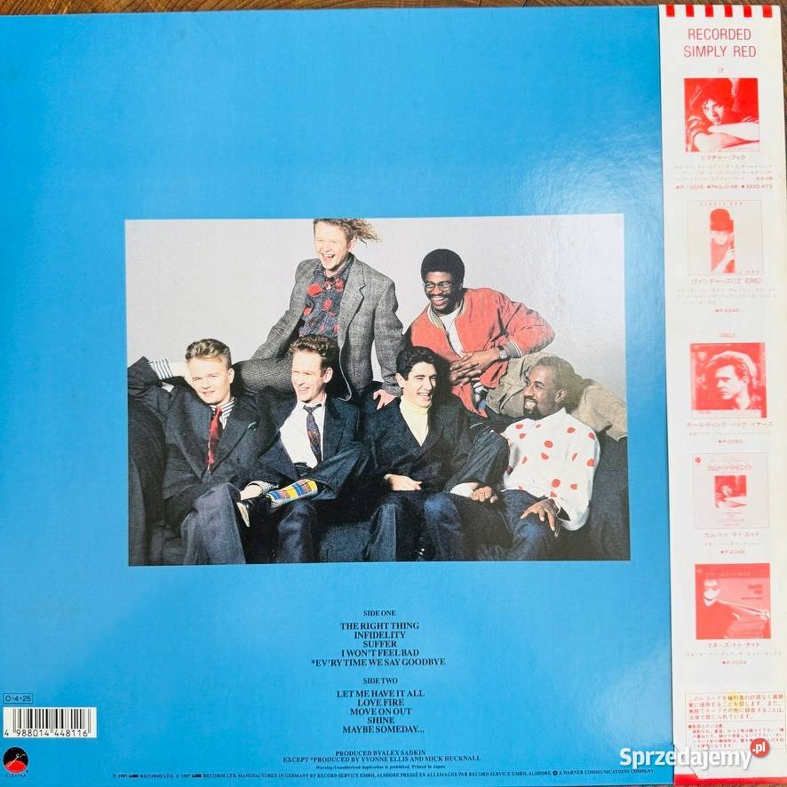 Simply Red Man And Woman EXNM Japan Obi LP 1987 łódzkie Łódź