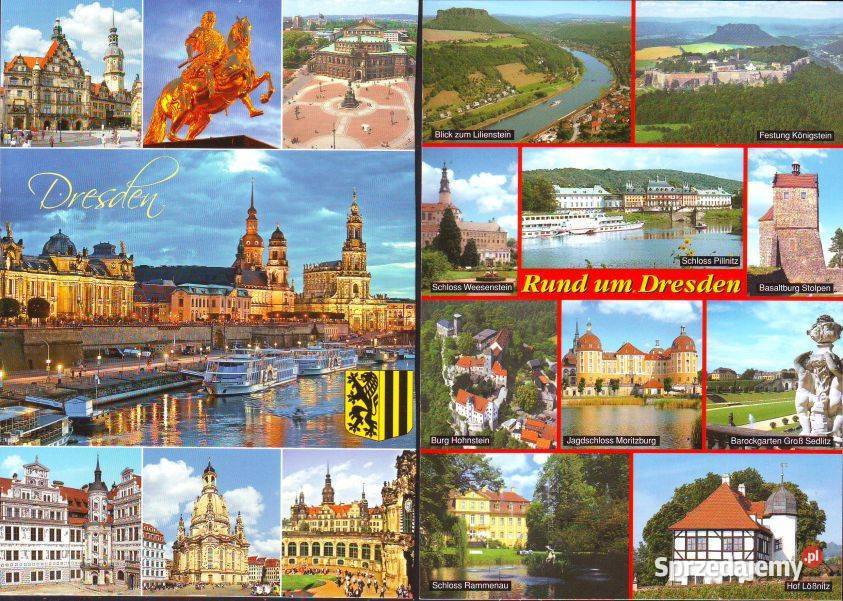 Kart Poczt RFN Drezno widoki 6 śląskie