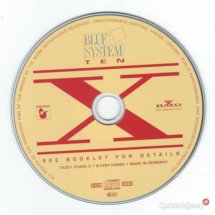 CD Blue System X Ten 1994 Hansa Brwinów