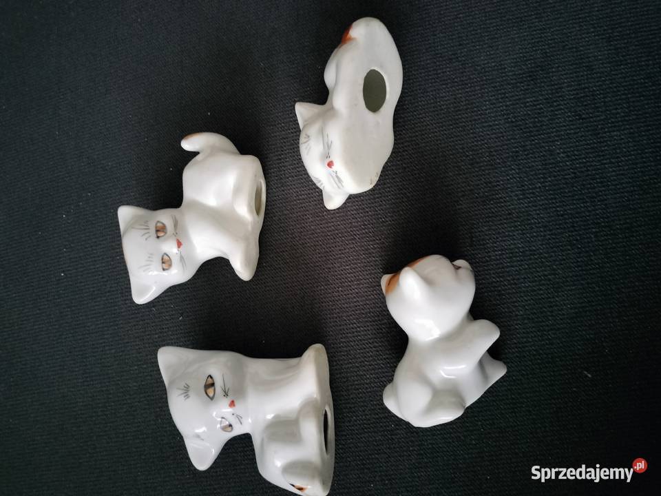 Sprzedam 4 porcelanowe kotki Choszczno