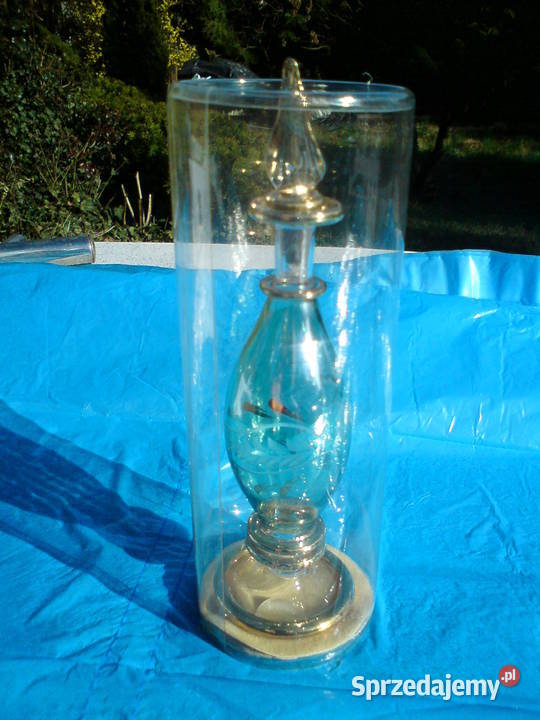 Stary szklany flakon na perfumy unikatowy Aleksandrów Łódzki