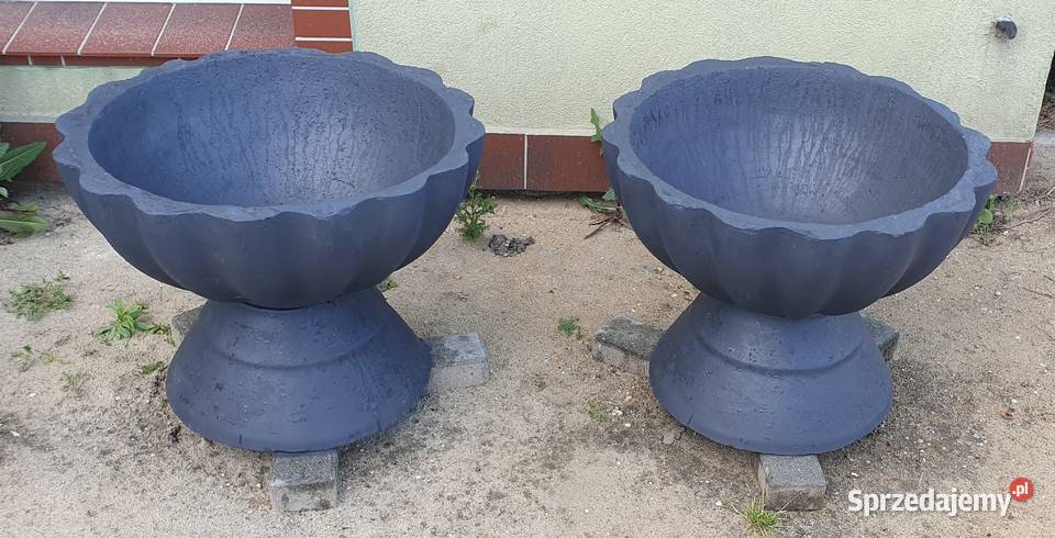 Donice betonowe 2 komplet Antracyt Architektura ogrodowa