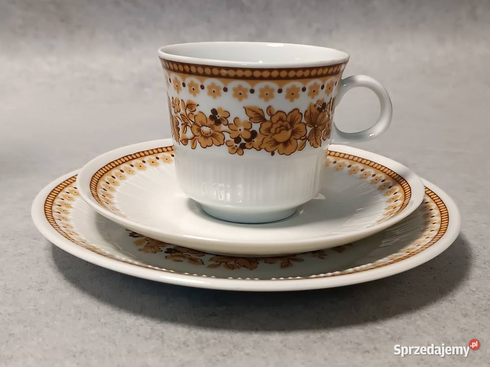 COLDITZ INGLASUR Filiżanka do kawy Trio Kwiaty zachodniopomorskie