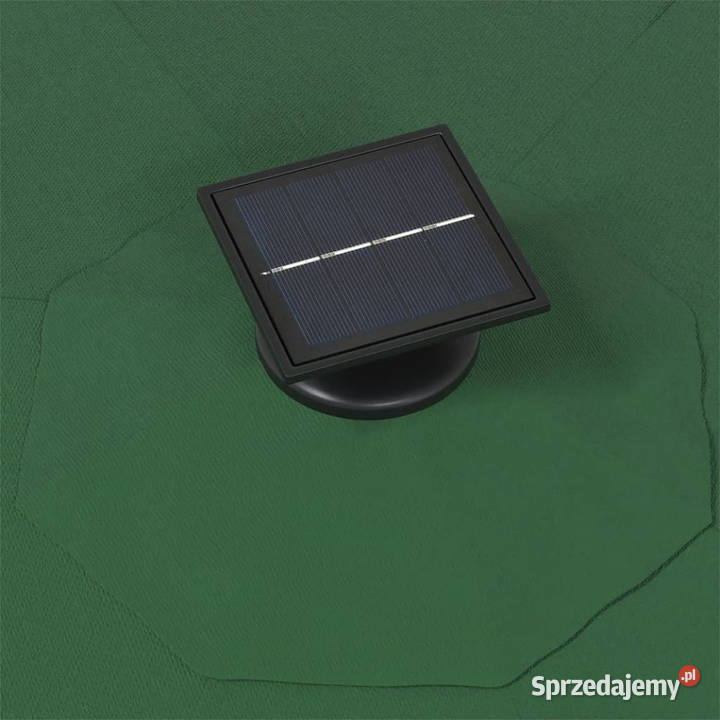 Parasol ogrodowy z LED ścienny 300 zielony