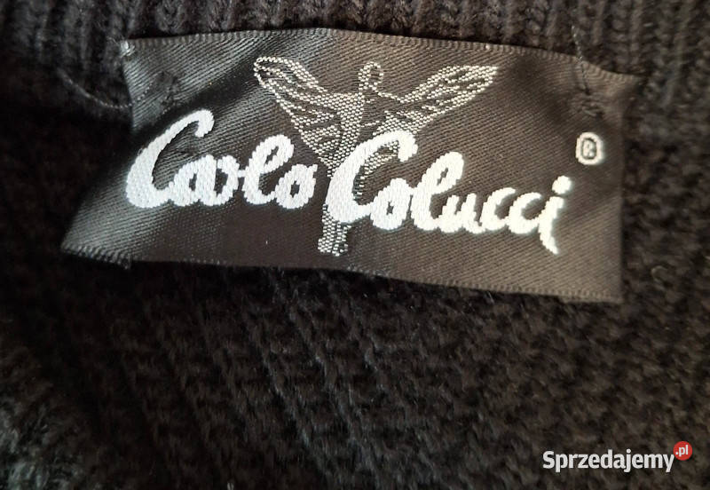 Sweter Carlo Colucci Vneck unikat vintage styl lubuskie Zielona Góra