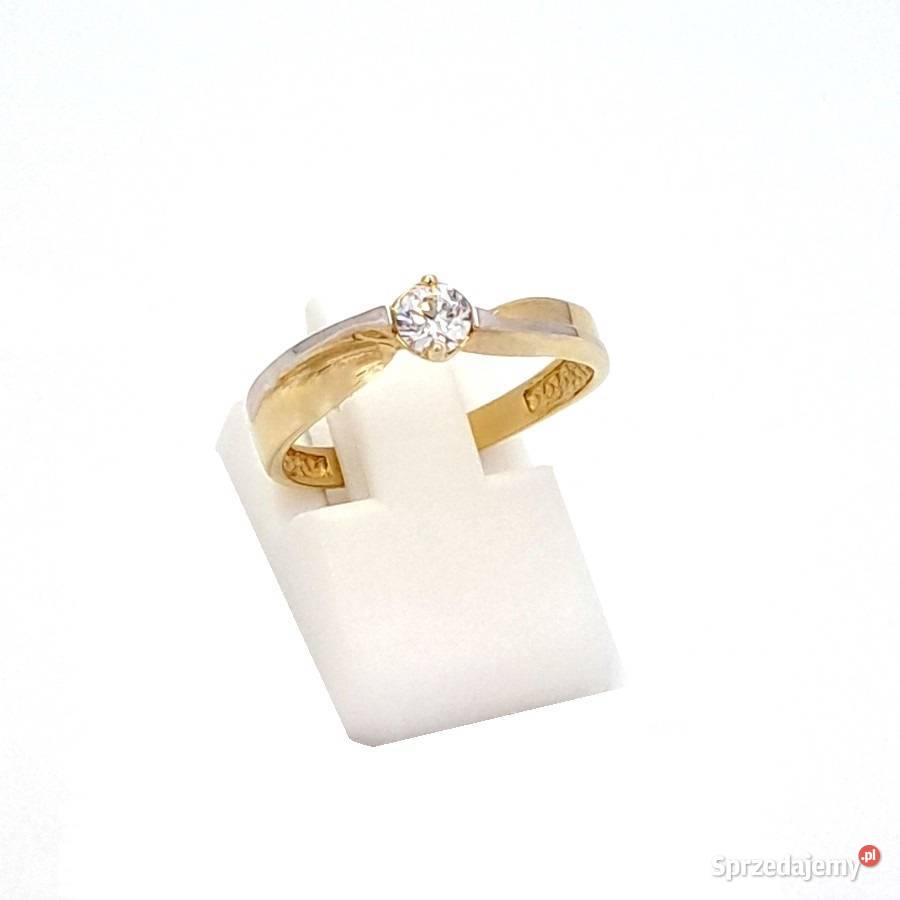 Pierścionek r10 Złoty pr333 classic z jednym Poznań sprzedam