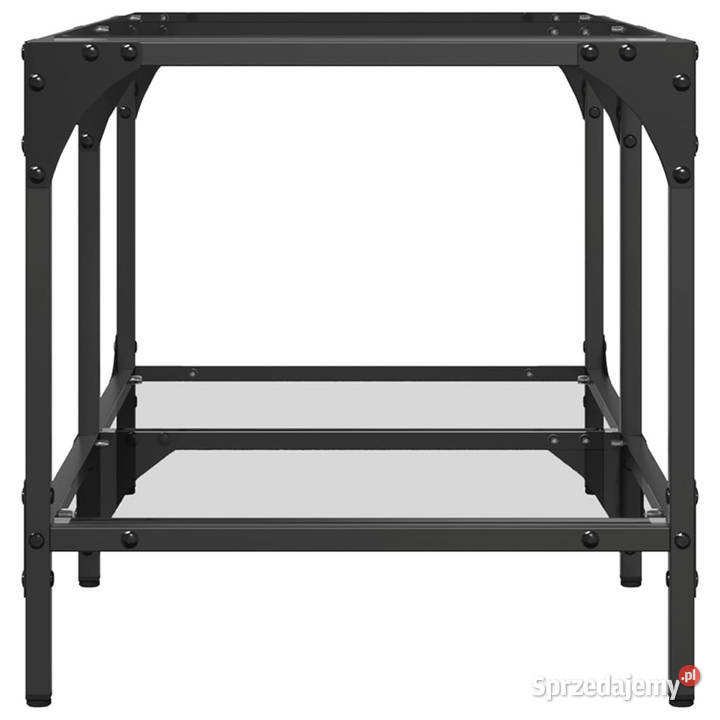Stolik kawowy ze szklanym blatem 785x40x40 stal sprzedam
