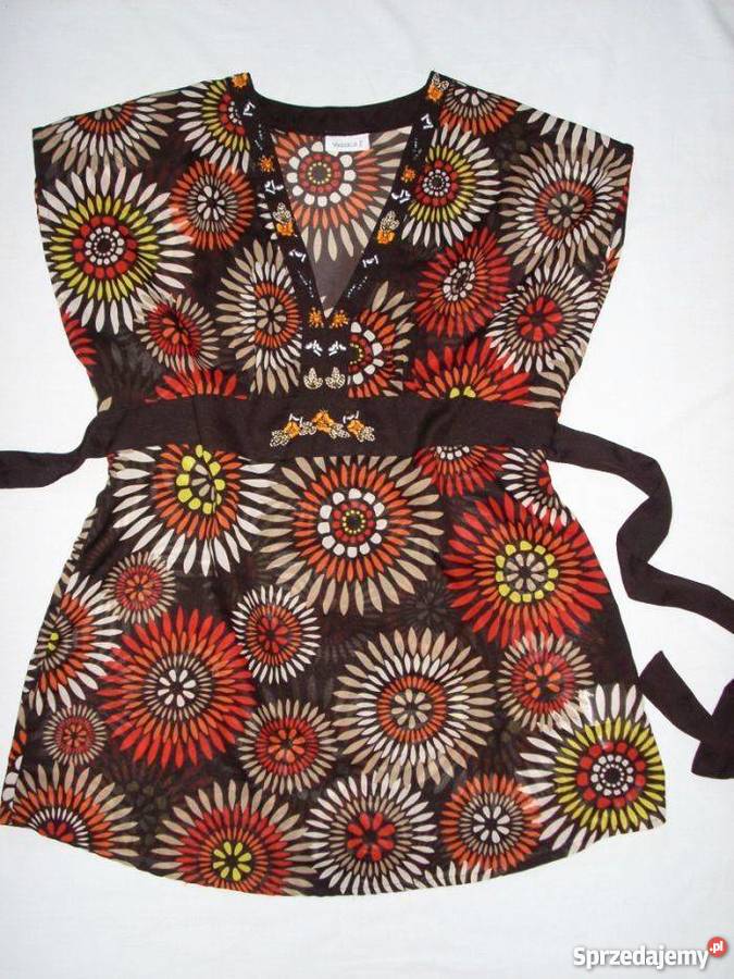 Yessica Zwiewna Tunika Koraliki Haft J Nowa 48 małopolskie Nowy Sącz sprzedam