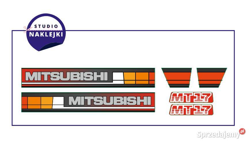 Naklejki Nalepki Traktorek Mitsubishi MT17 Otwock