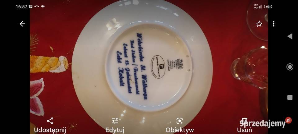Talerz kolekcjonerski Boże Narodzenie porcelan Wrocław