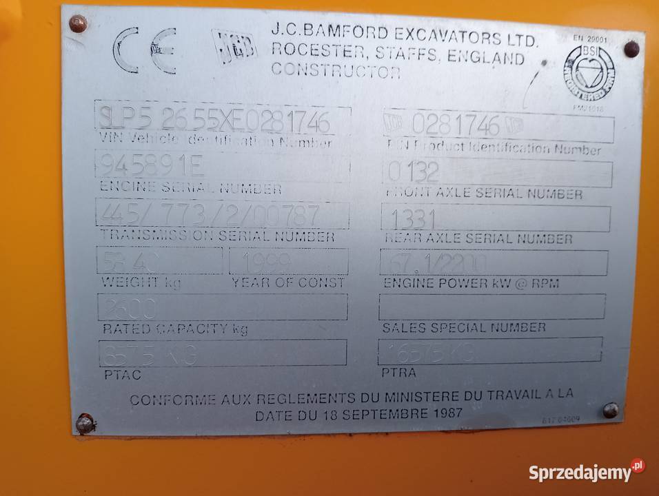 Sprzedam ładowarkę JCB 526 S