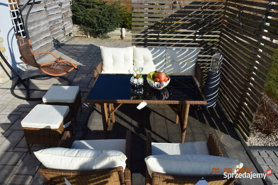 zestaw ogrodowy technorattan ODESSA sofa 3 2 metal Bosutów