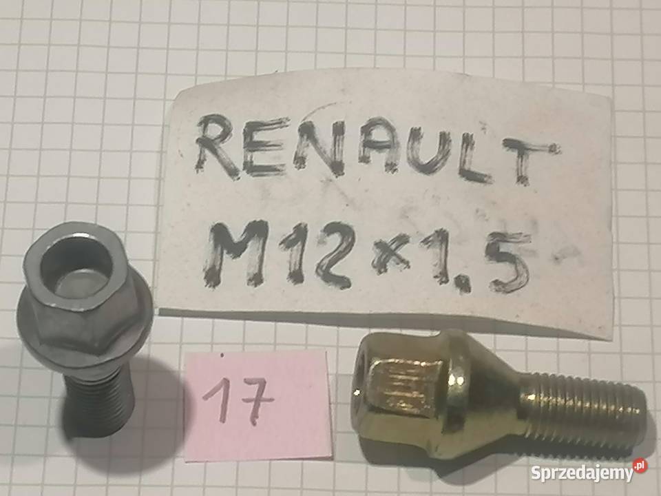 śruba koła M12x15 nowa klucz 17 19 RenaultDacia łódzkie Piotrków Trybunalski