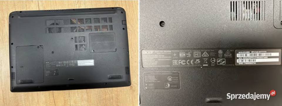 Syndyk sprzeda laptopa Acer Aspire A51551G zachodniopomorskie Szczecin sprzedam