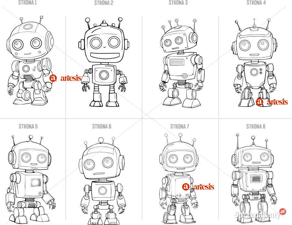 Kolorowanki z Robotami PDF Kreatywne Zabawy Kraków sprzedam