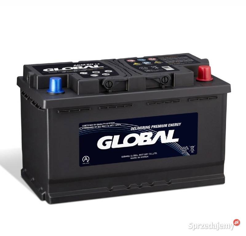 Akumulator 80Ah 800A Global AGM STARTSTOP Rok produkcji 2025 Łódź