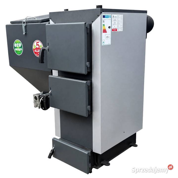 Kocioł 25kW na groszek z podajnikiem atest Pleszew