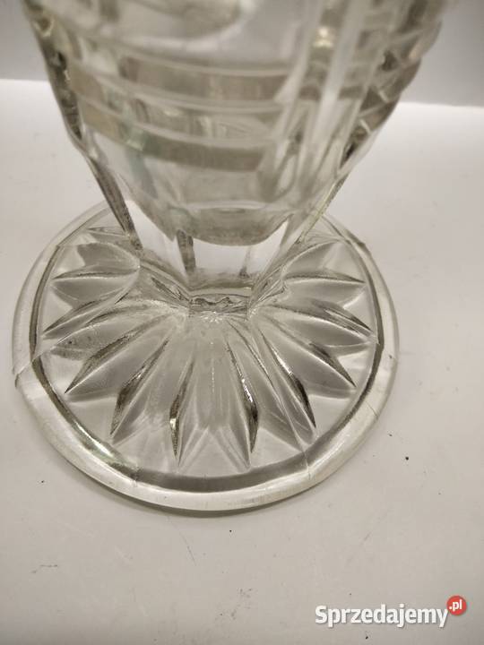 Duży wazon szkło Vintage lata 5060te Walther Gniezno