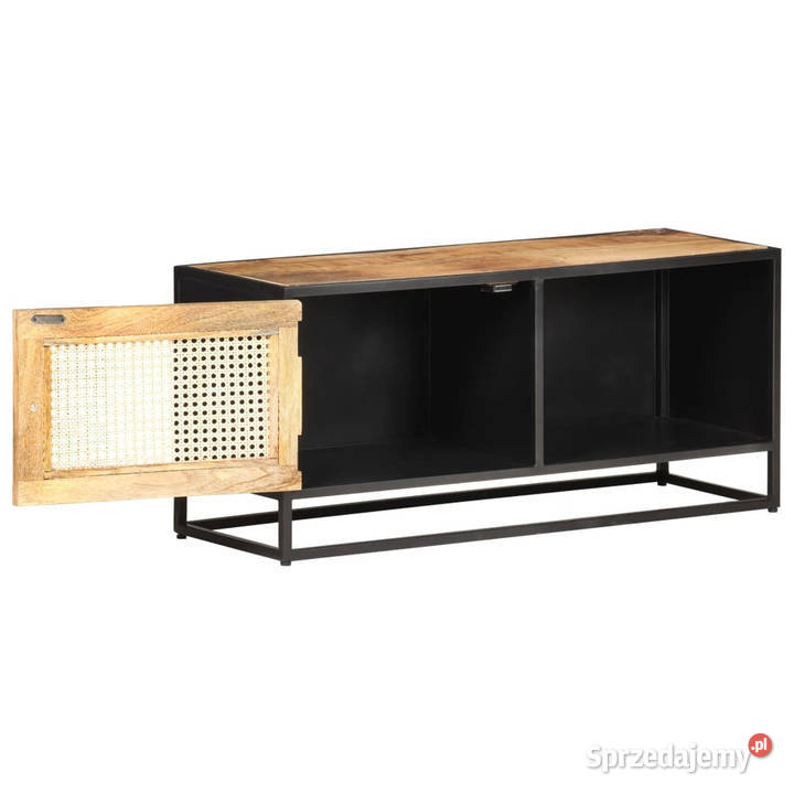 Szafka pod TV 90x30x40 drewno mango i naturalna