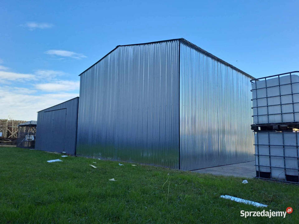 Garaż Blaszany GRAFITOWY 2 Bramy Blaszak Garaże blacha Środa Wielkopolska