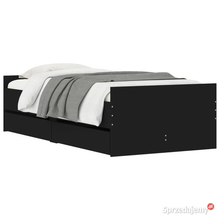 Rama łóżka z szufladami czarna 90x200 WM3207372 203cm mazowieckie Warszawa