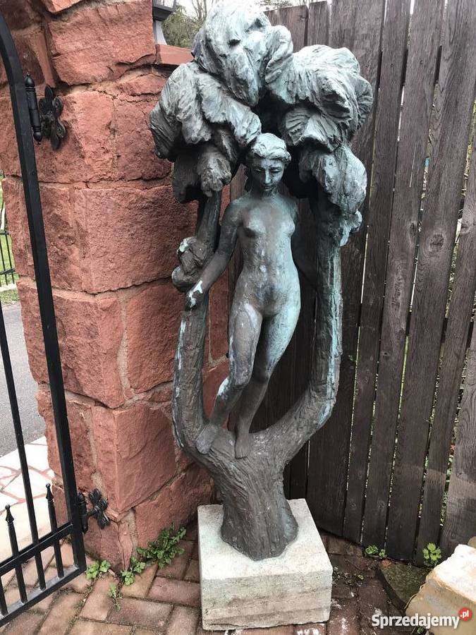 Rzeźba z brązu rusałka kobieta akt 230kg 180cm