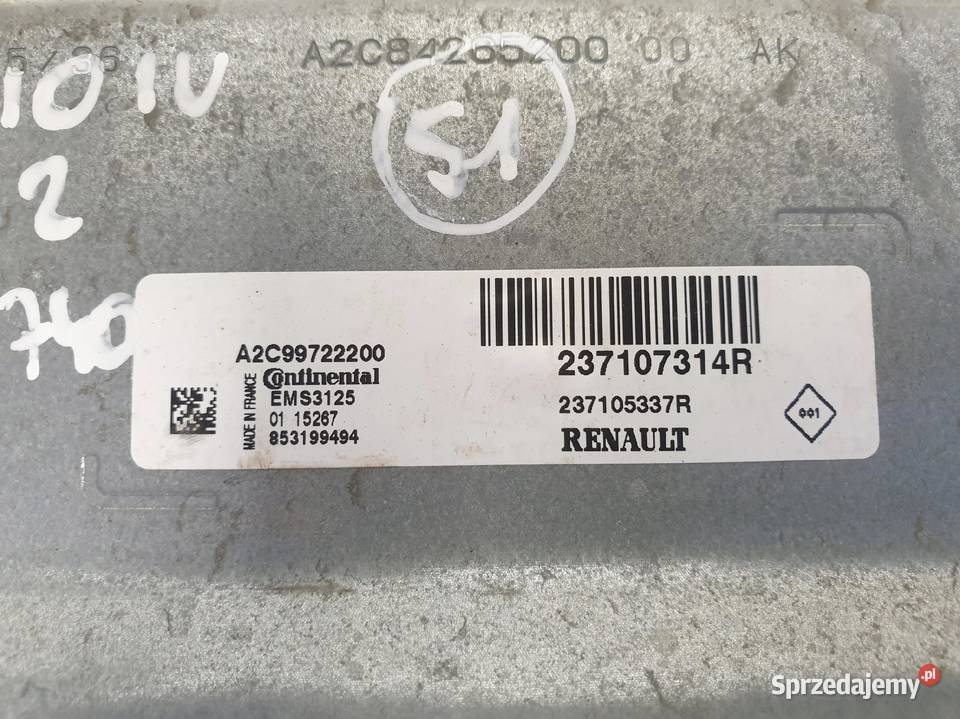 Renault Clio IV 12 16V STEROWNIK SILNIKA Janów sprzedam
