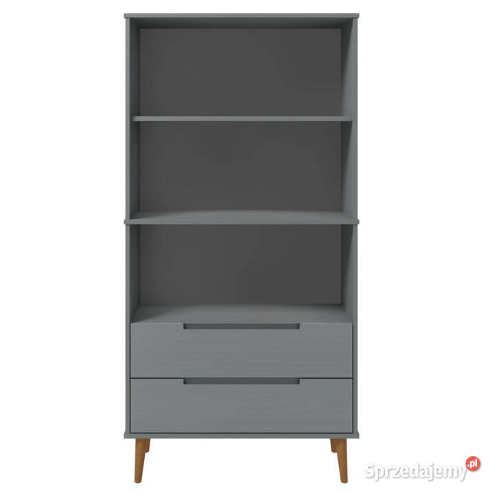 Szafka na książki MOLDE szara 85x35x1705 lita Warszawa