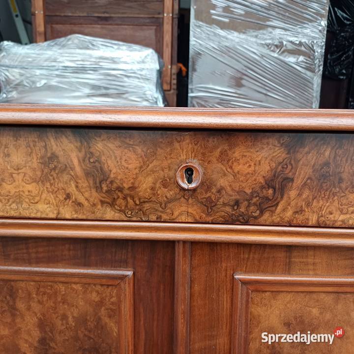 Komoda eklektyczna orzech czeczot renowacji wielkopolskie Suchorzew