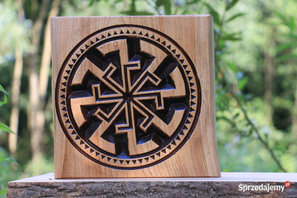 Statuetka Drewniana Swarzyca Ręce Boga Kołowrót podkarpackie Jasienica Rosielna