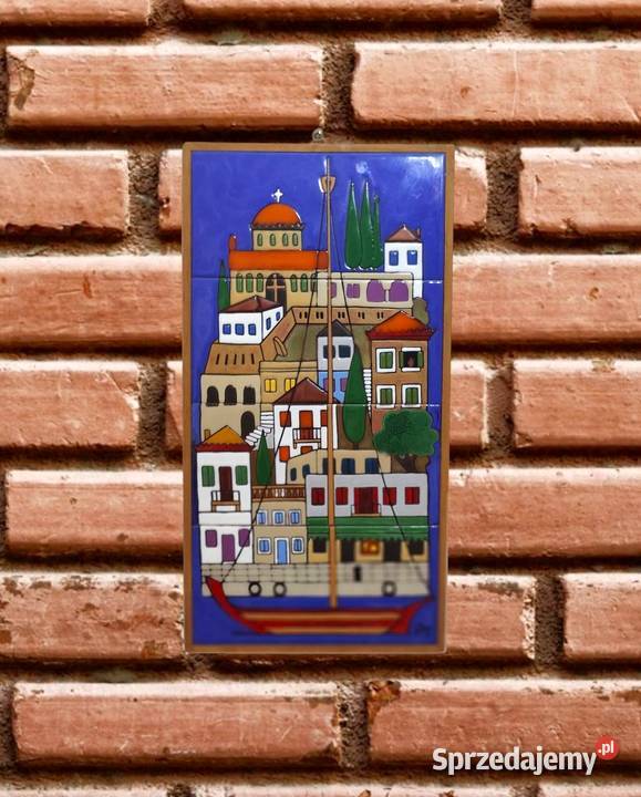 Grecki Obraz Ceramiczny Vintage A Tsakirakis Kalisz