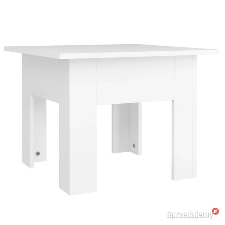 Stolik kawowy biały 55x55x42 materiał Warszawa