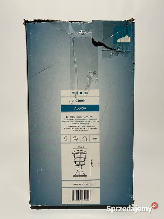 Słupek ogrodowy latarenka ALORIA 93099 EGLO Sanok sprzedam